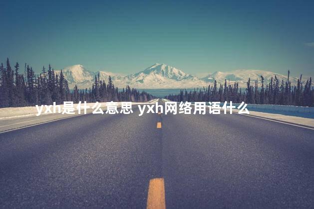 yxh是什么意思 yxh网络用语什么意思